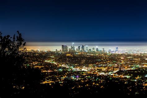 Stunning Nightview Of Los Angeles Hd Wallpaper