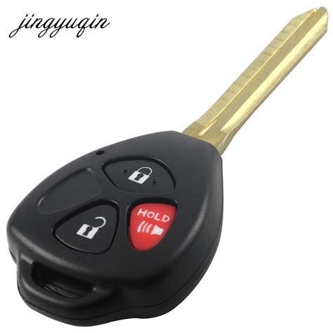 Jingyuqin Pcs Lot Buttons Remote Uncut Black Flip Key Shell For