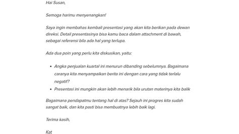 Contoh Email Formal Dalam Bahasa Melayu