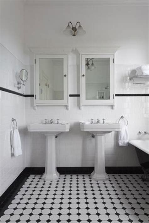 Black And White Octagon Bathroom Tile Ideas And Pictures