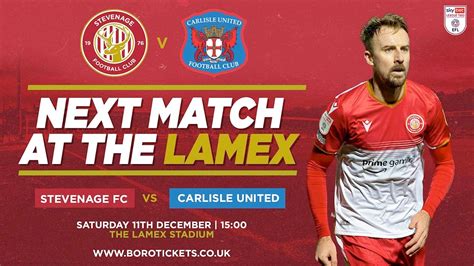 Back The Boro Vs Carlisle United This Saturday News Stevenage