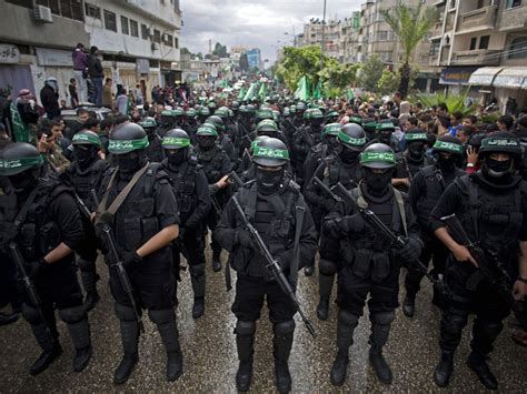 Israel Palestine Conflict Hamas Anniversary Parade Sees Militants