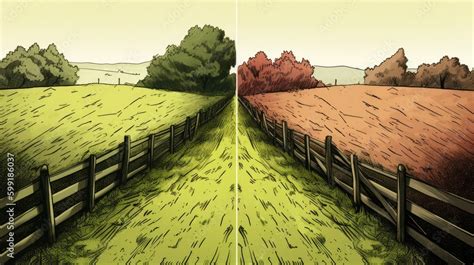 Idiom Inspired Illustration Grass Is Always Greener On The Other Side