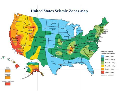 Seismic Zone Diagram Seismic United States Map Map | Printable Map Of USA