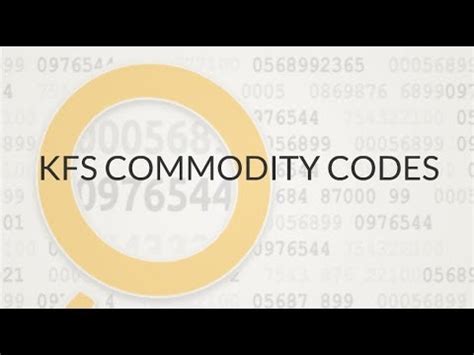 Commodity Codes Explained YouTube