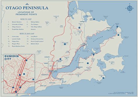 Otago Peninsula Tourist Map | The Map Kiwi