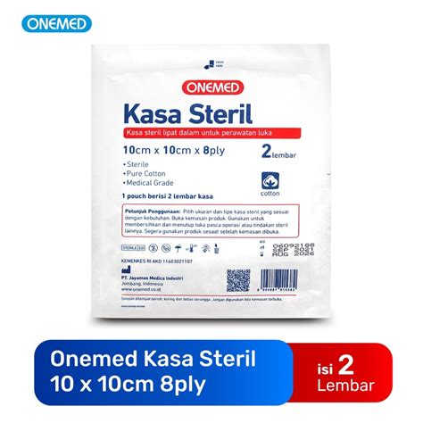 Jual Kasa Steril 10 X 10 Cm OneMed 8 Ply Isi 2 Lembar BN Shopee Indonesia