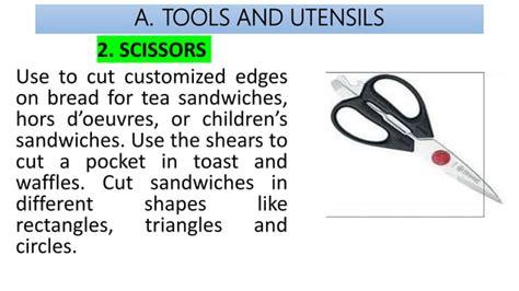 Tools Utensils And Equipment In Preparing Sandwiches PPT