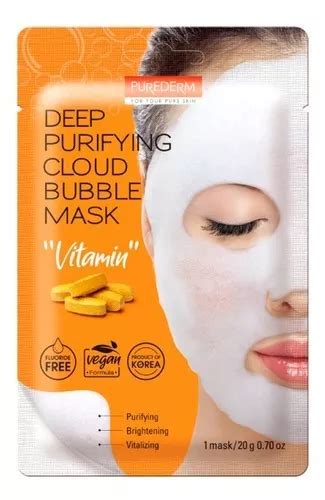 Mascarilla Facial Para Piel Purederm Bubble Cloud Bubble Vitamin 20g