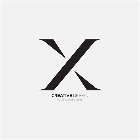 Logotipo único Clásico Creativo De La Letra X Vector Premium