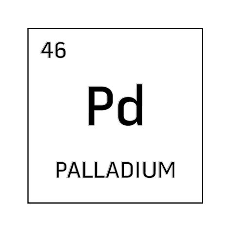 Black And White Element Cell For Palladium Science Notes And Projects