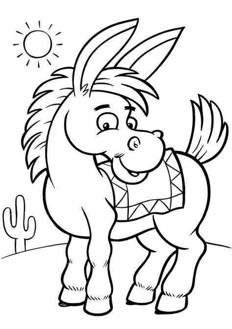 Coloring Pages | Donkey Coloring Page For Kids