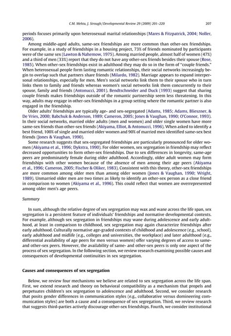 Mehta Strough Sex Segregation Across The Lifespan Pdf