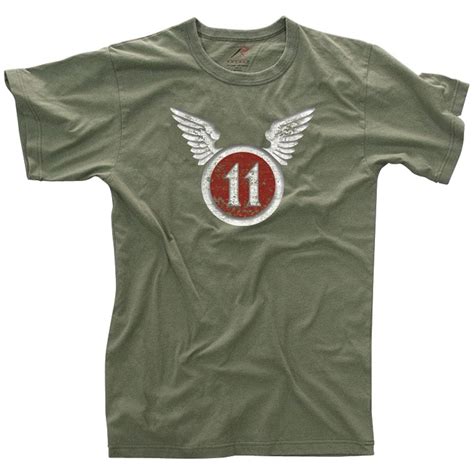 Mens Vintage 11th Airborne T Shirt Camouflage Ca