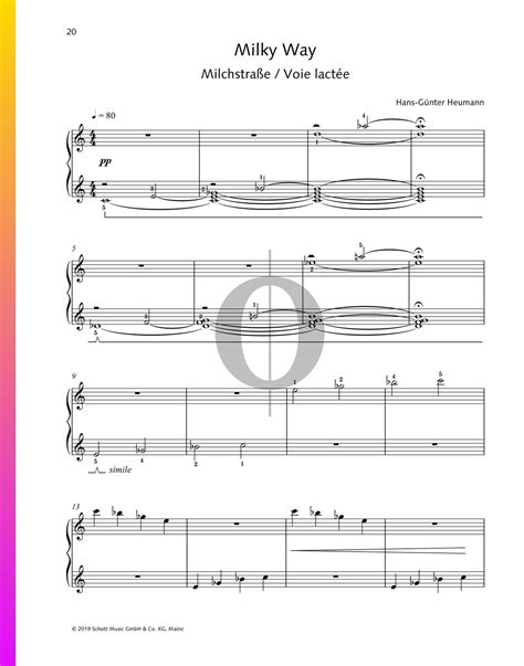 Milky Way Hans Günter Heumann Piano Sheet Music OKTAV