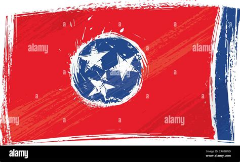 State of Tennessee flag created in grunge style Stock Vector Image ...