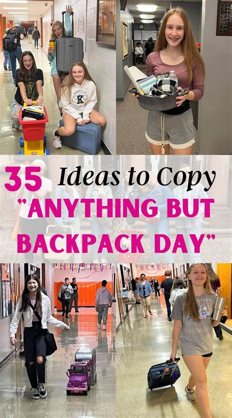 35 Creative Ideas For Anything But Backpack Day