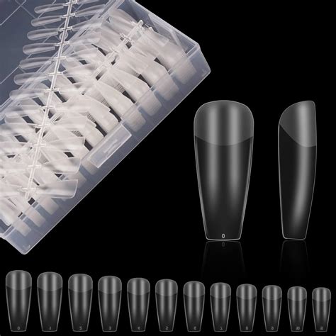 Gel X Nail Tips For Acrylic Nails Professional 504PCS Coffin Soft Gel