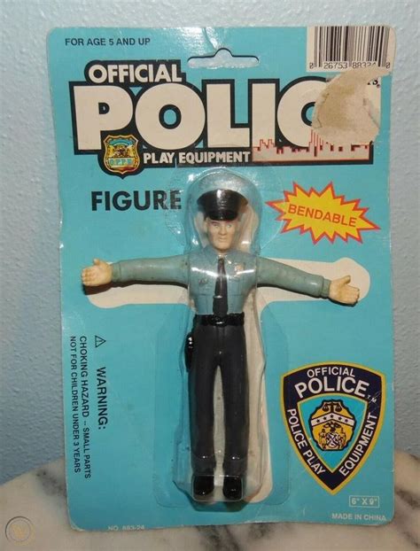 Vintage Official Police Play Equipment Bendable Policeman Figurine