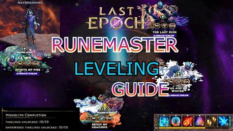 Empowering Runemaster Leveling Guide Review Lastepoch Mage Launch