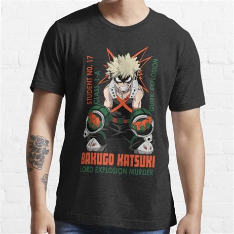 Bakugo Katsuki Boku No Hero Academia T Shirt For Sale By Tikipat