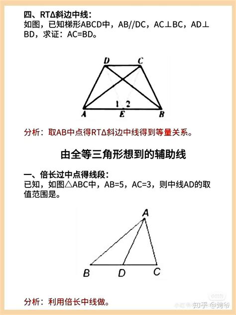 史上最全初中数学几何辅助线秘籍 知乎