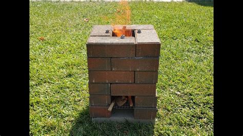 How To Make A Brick Rocket Stove Easy Brick Rocket Stove Youtube