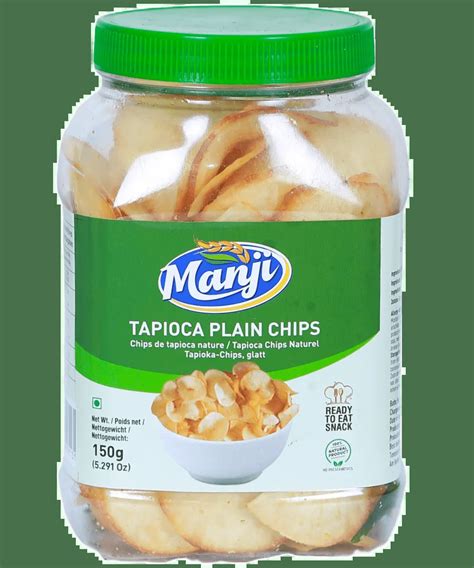 Manji Tapioca Plain Chips 150 G Indian Food Store