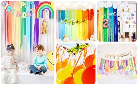 Qinghec Rolle Kreppband Bunt Regenbogen Krepppapier Band Farben