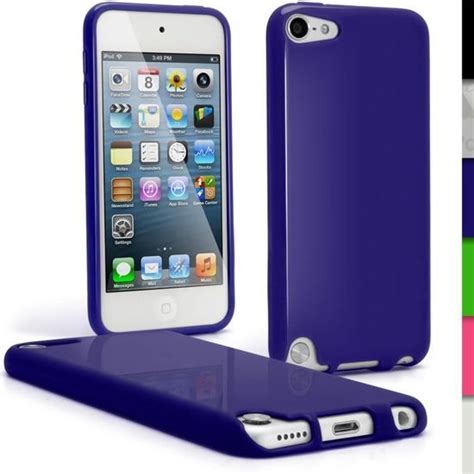 Igadgitz Bleu Étui TPU Brilliant pour Apple iPod Touch 5ème Generation