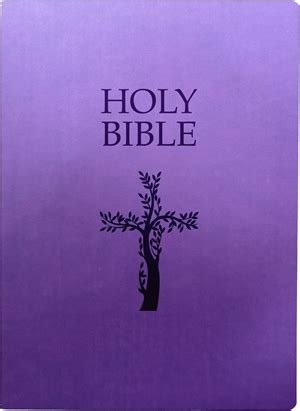 KJV Holy Bible Cross Design Large Print Royal Purple Ultrasoft