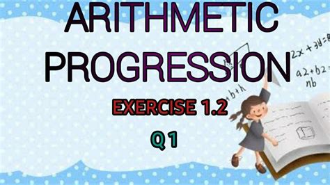 ARITHMETIC PROGRESSION EX 1 2 Q 1 YouTube