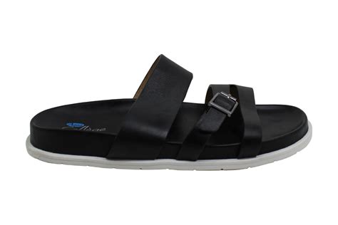 Aqua College Womens Sloan Leather Open Toe Casual Slide Sandals Black Size 85 Ebay