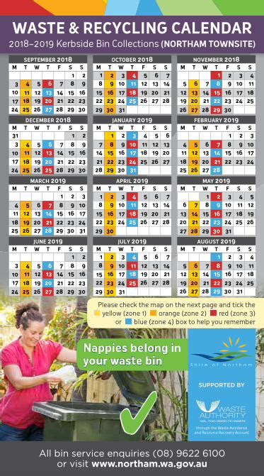 Pdf Waste And Recycling Calendar · 4 Nappies Belong In Your Waste Bin