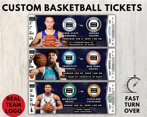 Custom Basketball Tickets, NBA Tickets, Basketball Game Ticket, Sports ...