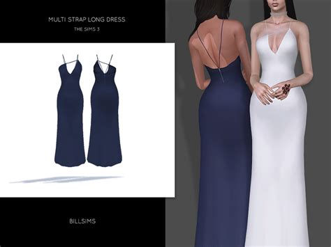 The Sims Resource Multi Strap Long Dress