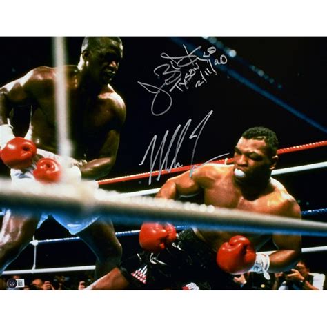 Buster Douglas And Mike Tyson Signed 16x20 Photo Inscribed Tyson Ko 211