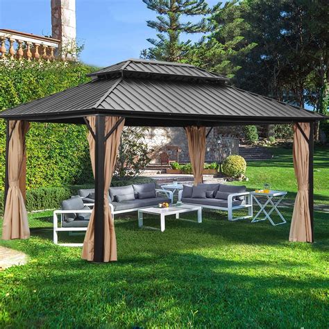 Zenova Steel Patio Gazebo Artofit