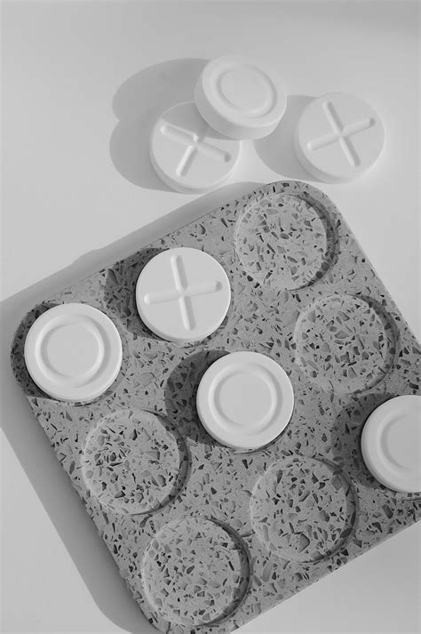 Tic Tac Toe Game Corian Tic Tac Toe Board Game Housewarming Etsy