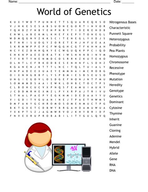 World Of Genetics Word Search Wordmint