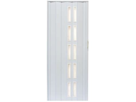 DRZWI HARMONIJKOWE PRZESUWNE PCV BIAŁE 005S 80 cm 140791289 ERLI pl