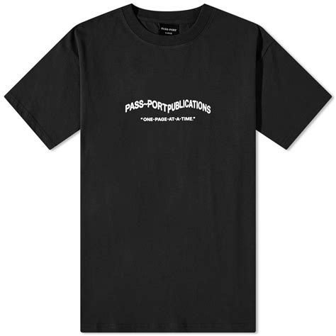 Pass~port Men S Publish T Shirt In Black Pass~port