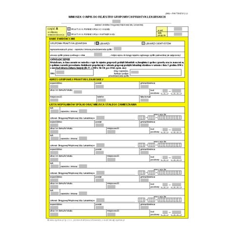 Wniosek O Wpis Do Rejestru Grupowych Praktyk Lekarskich Dobra Cena