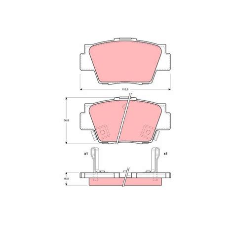 Trw Gdb Plaquette De Freins Sabots De Frein Arri Re Pour Honda Ebay