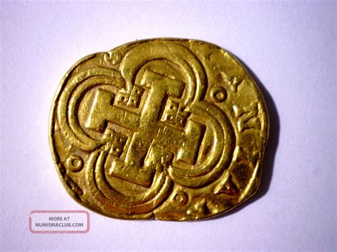 1643 60 Spain Sevilla 8 Escudos Cob Gold Coin Spanish Colonial Doubloon