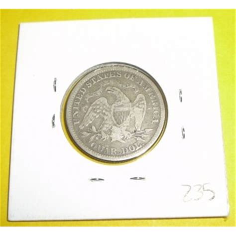 1873 Silver Quarter Dollar Seated Liberty Variety 4 Rare Extra Fine