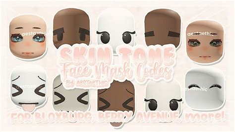 Skin Tone Face Codes Pt Berry Avenue Face Codes Bloxburg Codes