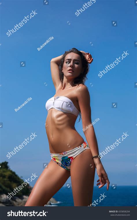 Bikini Model Girl Posing Sexy Tropical Stock Photo 655858204 Shutterstock