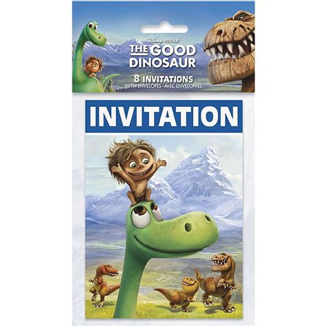 The Good Dinosaur Invitations W Envelopes 8ct