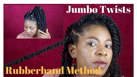 EASY JUMBO MARLEY TWISTS II RUBBERBAND METHOD II PROTECTIVE STYLE YouTube